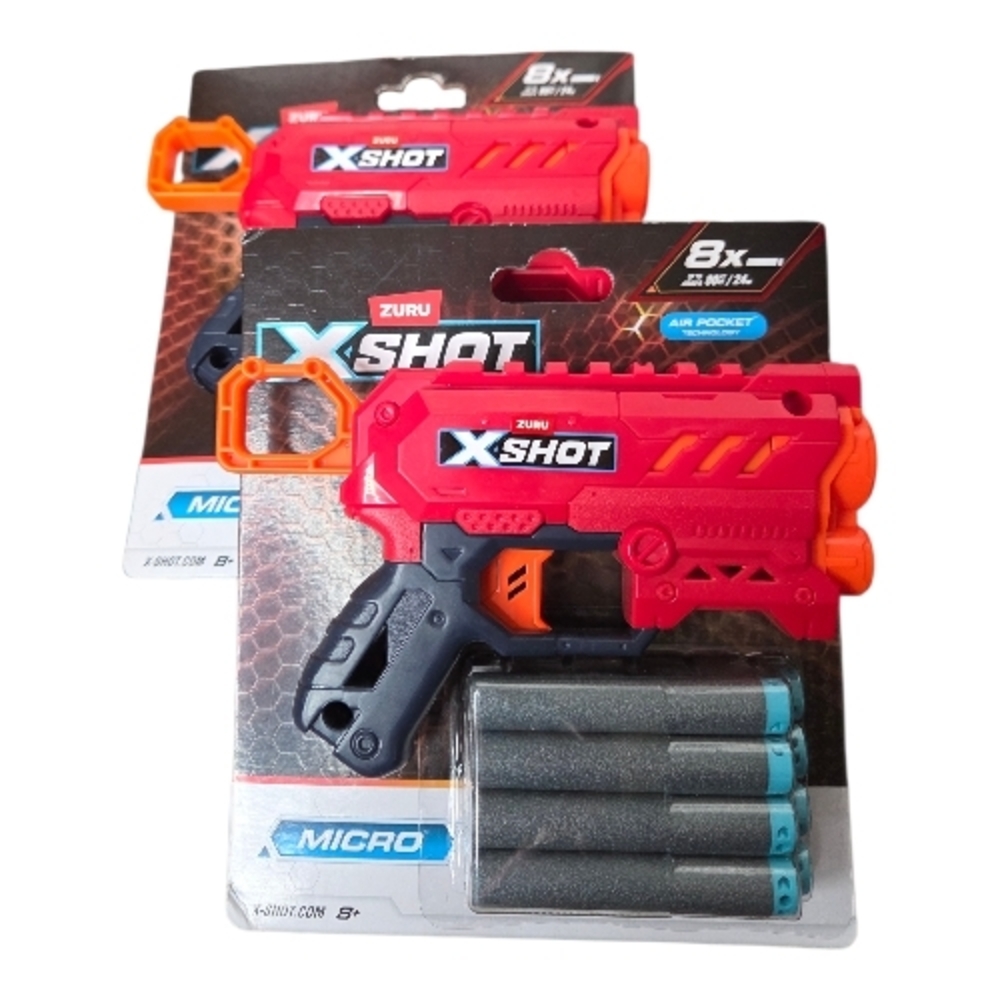X-Shot Micro Blaster Toy - Red and Orange For Both